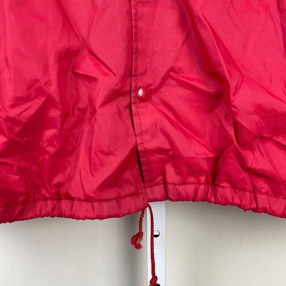 Mens Vintage NYLONS USA Red Snap Front Hustler Hatteras Embroidered Jacket Large - Picture 3 of 8